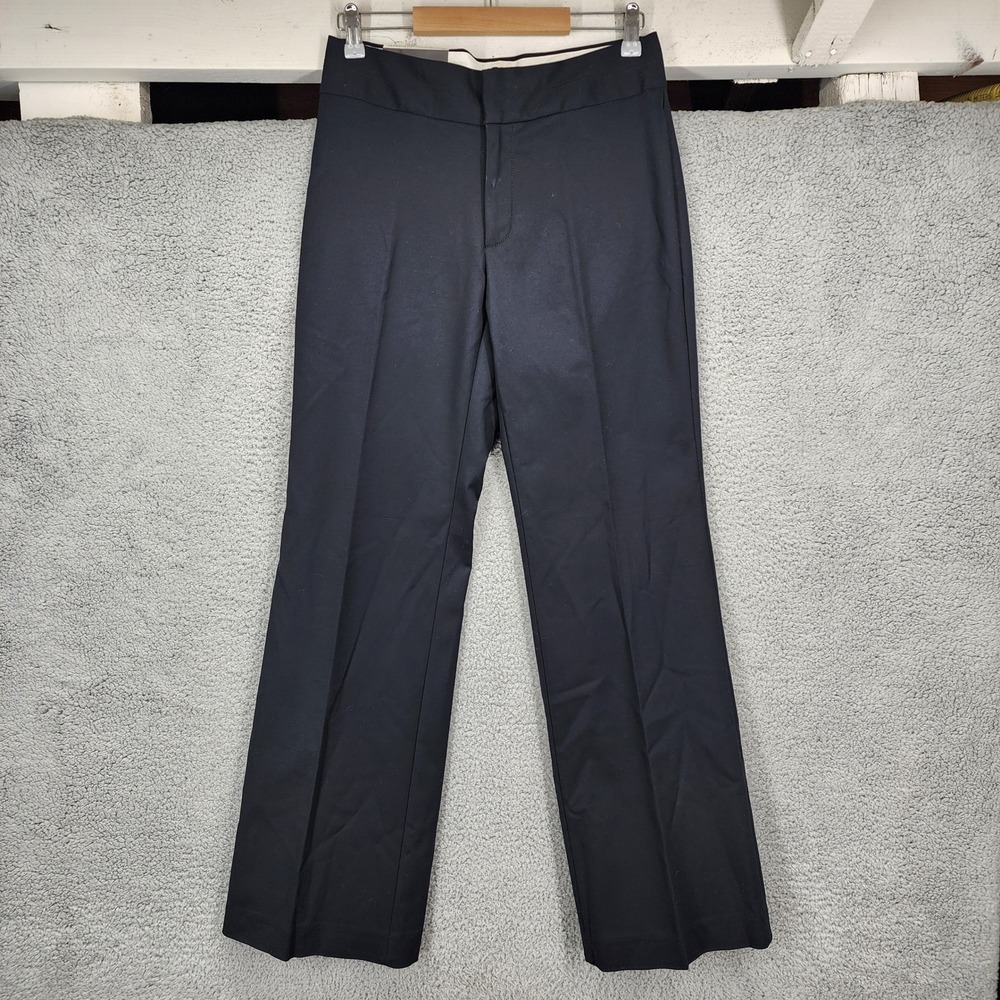 Banana Republic Harrison Fit Black Stretch Cotton Blend Dress Pants Size 8